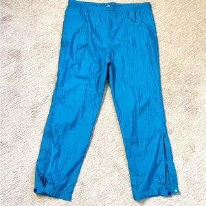 Vintage 90s Columbia Teal Windbreaker Pants